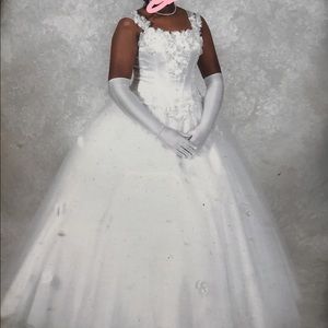 White Floral Ball Gown